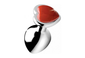 Red Jasper Heart Butt Plug 8.4 cm – Boost Passion & Power
