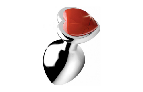 Rode Jaspis Hart Butt Plug 8,4 cm – Boost Passie & Kracht