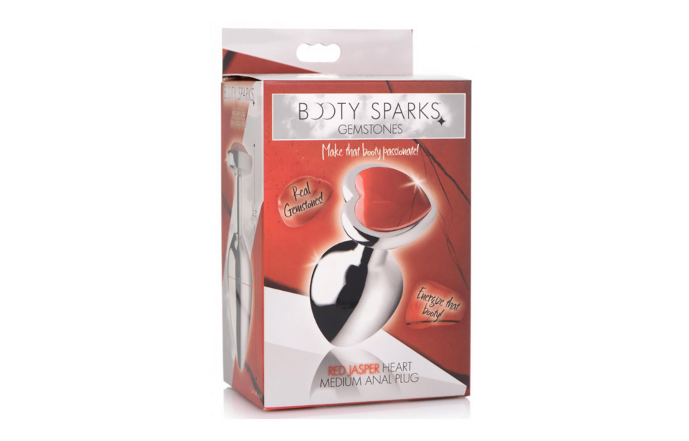 Red Jasper Heart Butt Plug 8.4 cm – Boost Passion & Power