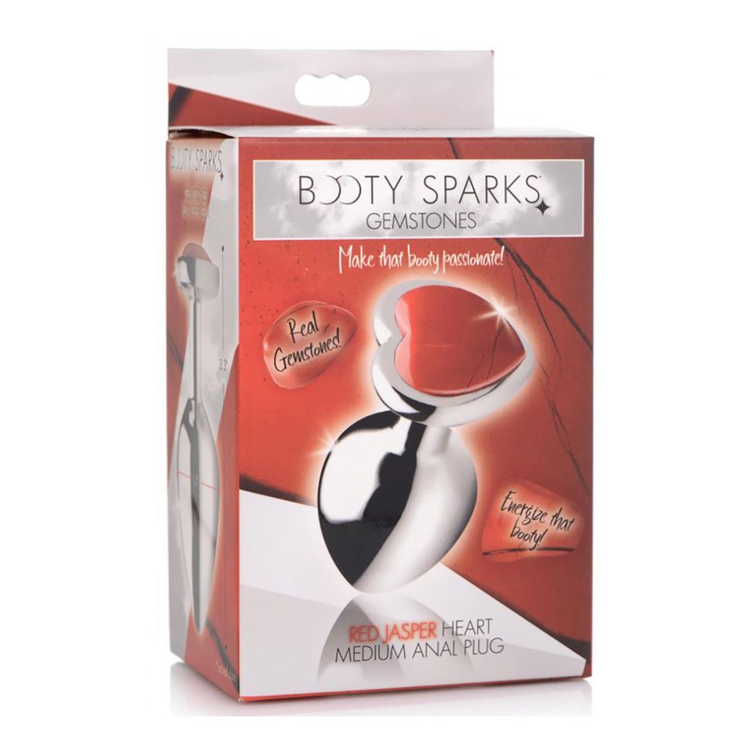 Red Jasper Heart Butt Plug 8.4 cm – Boost Passion & Power