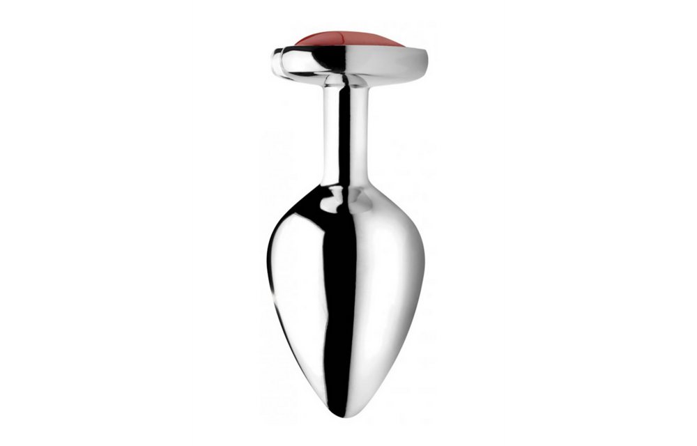 Roter Jaspis-Herz-Buttplug 8,4 cm – Steigert Leidenschaft & Kraft