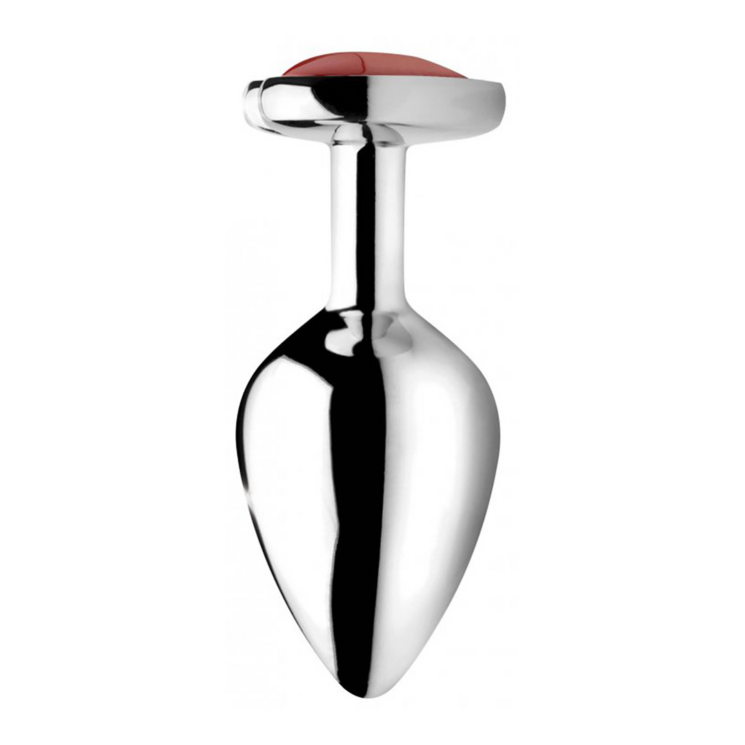 Roter Jaspis-Herz-Buttplug 8,4 cm – Steigert Leidenschaft & Kraft