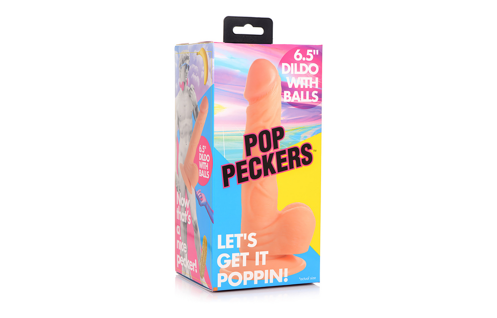 POP - Dildo with Balls - 6.5 / 16.5 cm