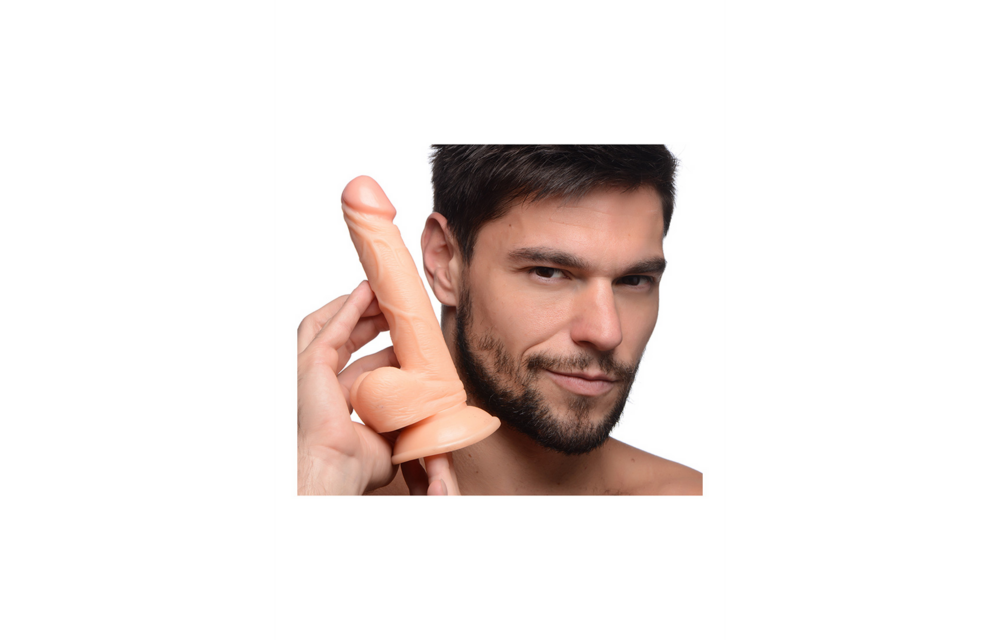 POP Dildo mit Hoden 19 cm – Fest & realistisch PVC