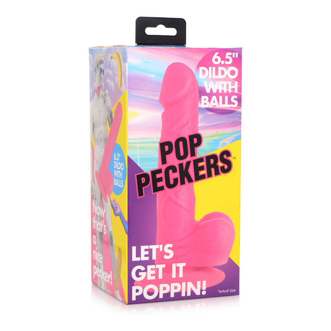 POP Dildo mit Hoden 19 cm – Fest, flexibel & realistisch