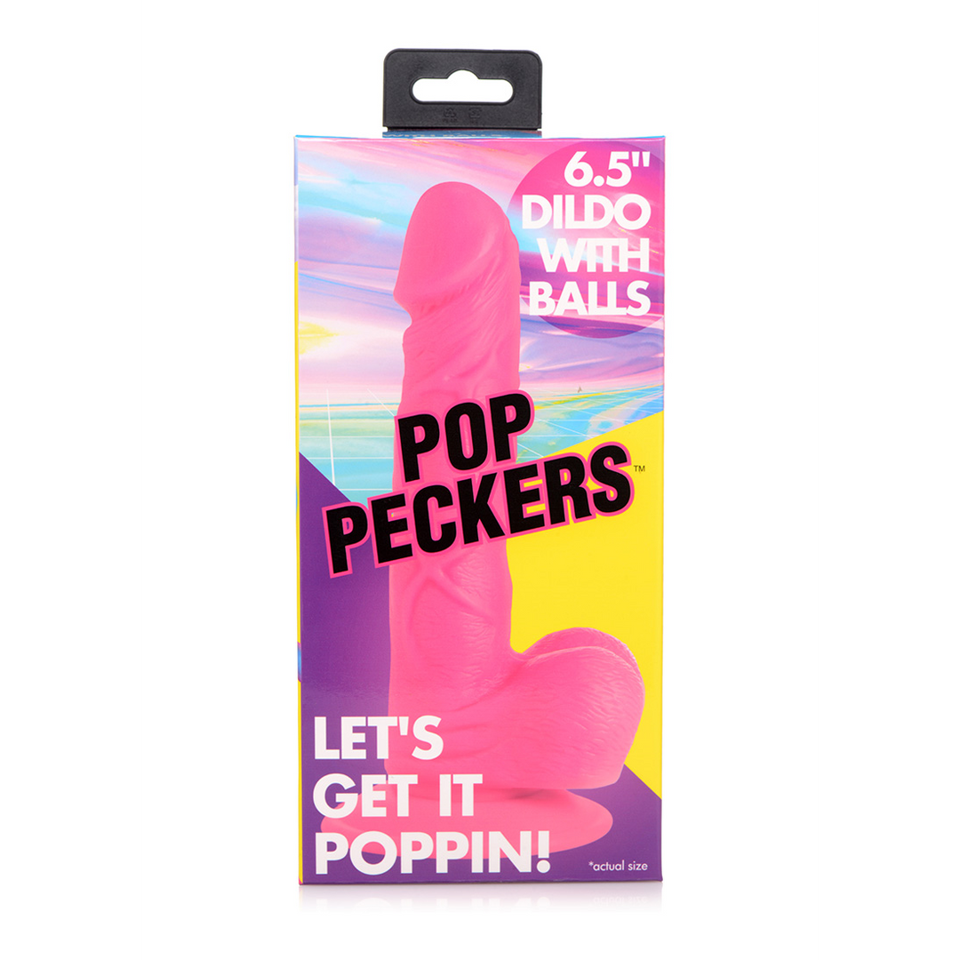 POP - Dildo mit Bällen - 6,5 / 16,5 cm