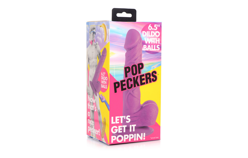 POP Dildo mit Hoden 19 cm – Flexibel, fest und realistisch