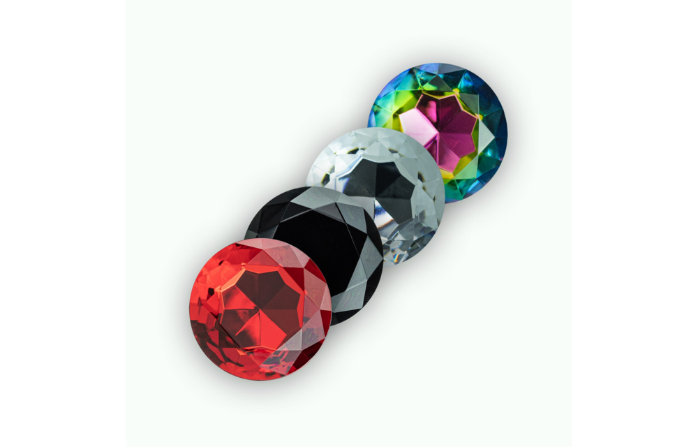 Camileo Anal Plug 9.5 cm Black with Interchangeable Gemstones