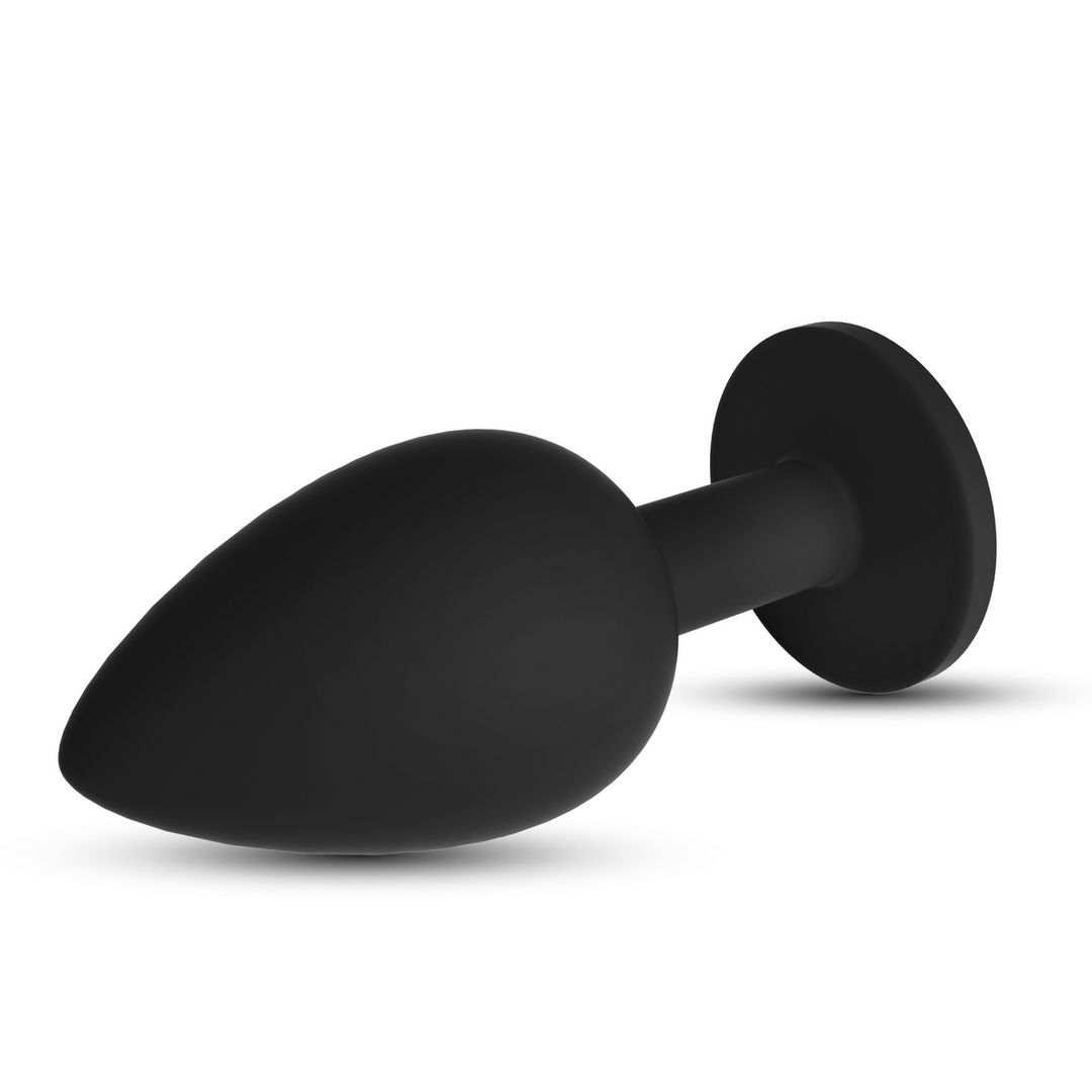 Camileo - Anal Plug with Four Interchangeable Jewels - Large - Black