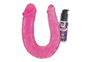 Deep Diver 11,5 cm – Doppeldildo & Analgleitmittel Rosa