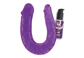 Deep Diver Doppeldildo 11,5 cm + Analgleitmittel Lila