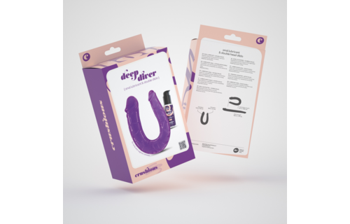 Deep Diver Doppeldildo 11,5 cm + Analgleitmittel Lila