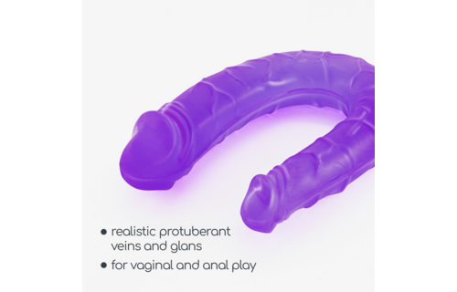 Deep Diver Doppeldildo 11,5 cm + Analgleitmittel Lila