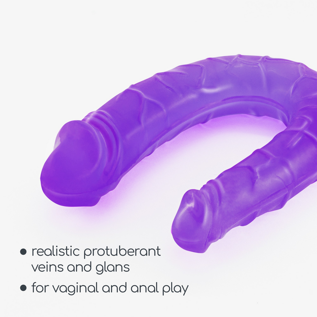 Deep Diver Double Dildo 11.5 cm + Anal Lubricant Purple