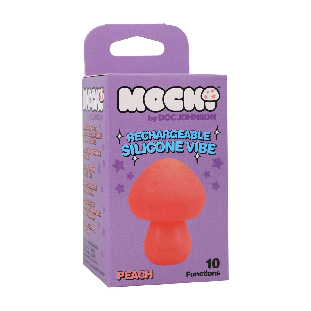 Mushroom Vibe Rechargeable Silicone Vibrator Peach Rosa
