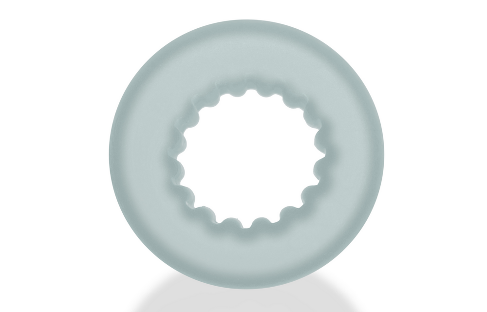 Axis - Inner Ribbed Griphold Cockring - Clear Ice