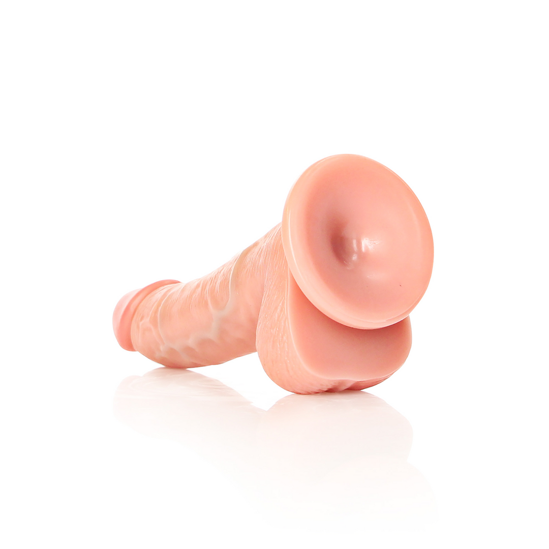 Curved Realistic Dildo 15.5 cm with Balls and Suction Cup