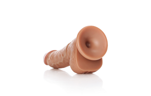 RealRock Gebogen Dildo 12,5 cm Met Zuignap & Ballen