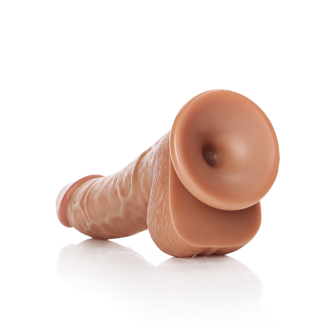 RealRock Curved Dildo 12.5 cm with Suction Cup & Balls