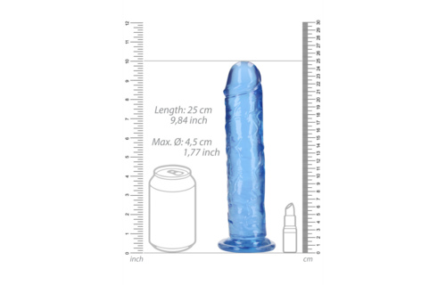 Gerader realistischer Dildo 23 cm mit Saugnapf – 7,2 cm Breite