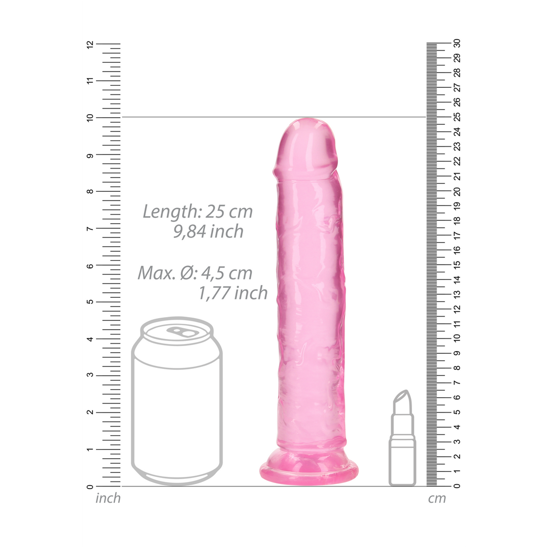 Rechtdoor Realistische Dildo 23x7,2 cm met Zuignap Crystal