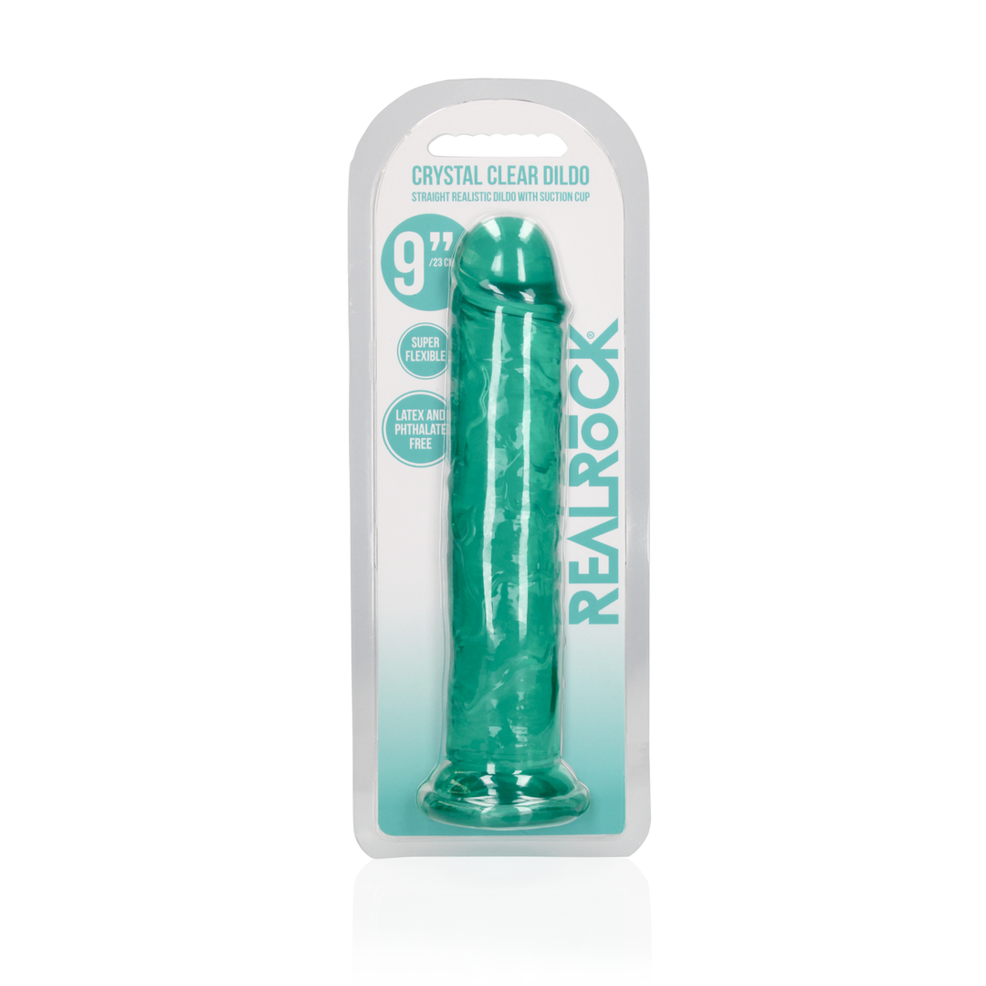 Rechtdoor Realistische Dildo 7,2 cm – 23 cm Turkoois TPE