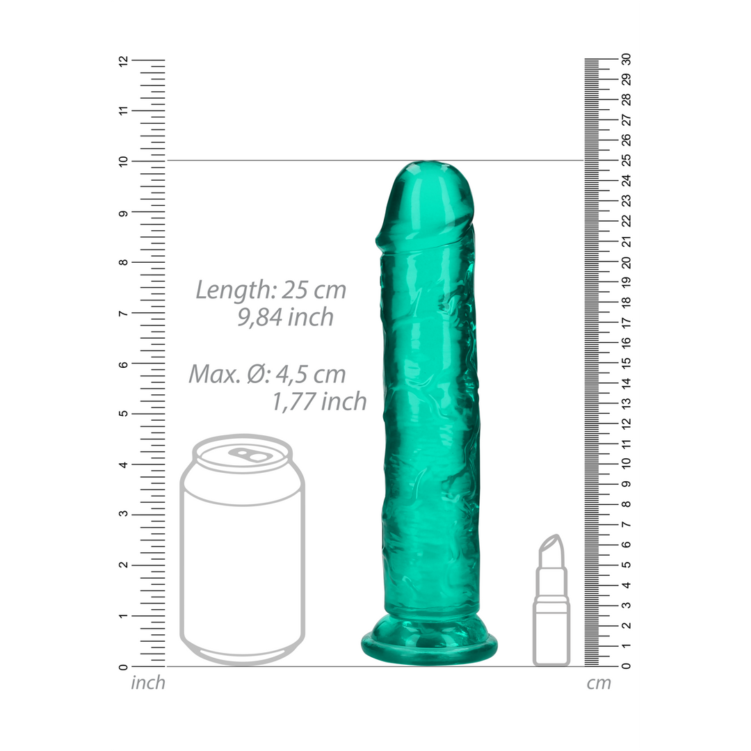 Gerader realistischer Dildo mit Saugnapf - 9'' / 23