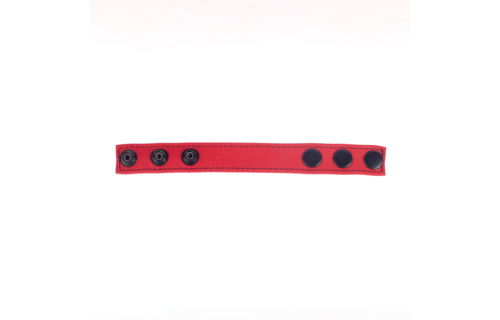 Adjustable Red Leather Cock Ring | Intense Pleasure & Comfort