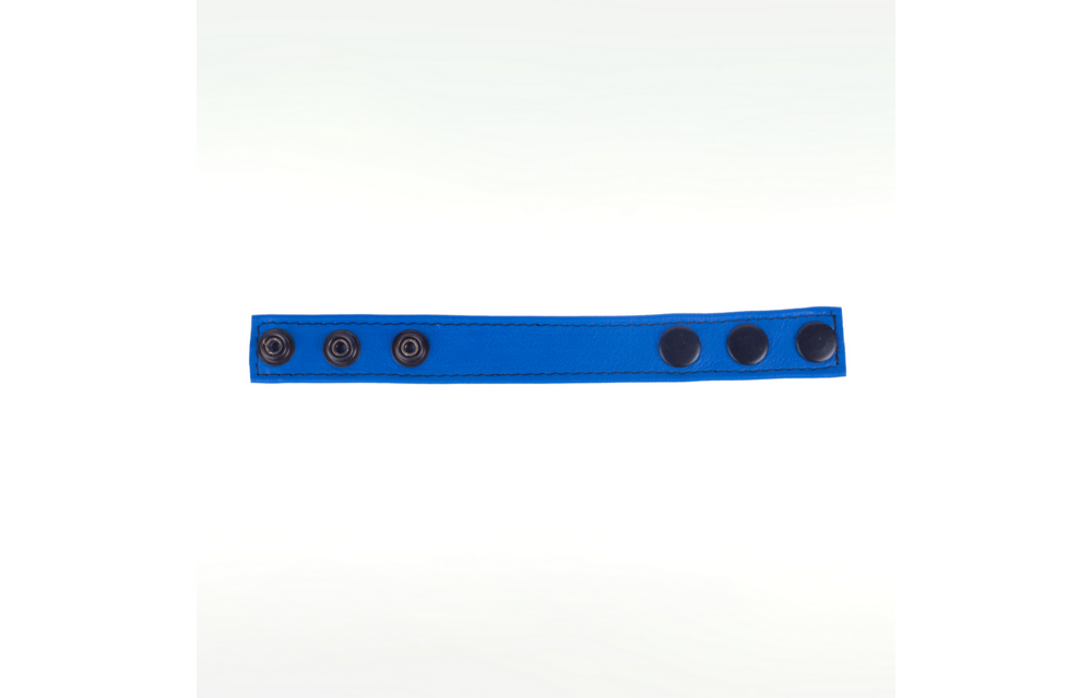 Adjustable Blue Leather Cock Ring | Red Leather Pleasure