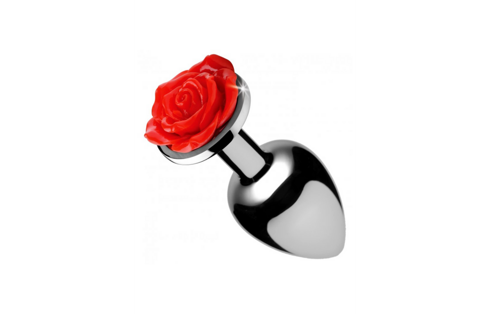 Rode Roos Buttplug Medium 8,9 cm – Elegant & Verleidelijk