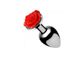 Red Rose Butt Plug Medium 8.9 cm – Elegant & Seductive