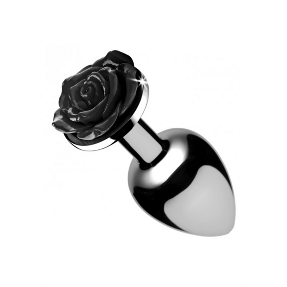 Black Rose Butt Plug Medium 8.9 cm – Stylish & Sensual