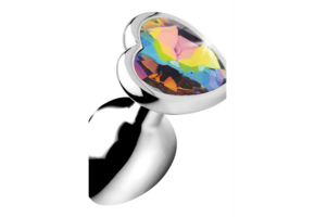 Rainbow Prism Herz-Buttplug 7,1 cm – farbenfroh & komfortabel