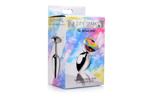 Rainbow Prism Herz-Buttplug 7,1 cm – farbenfroh & komfortabel