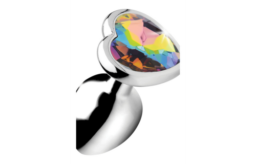 Rainbow Prism Herz-Buttplug 7,1 cm – farbenfroh & komfortabel
