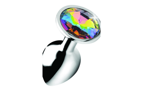 Rainbow Prism Buttplug 7,1 cm – Zijdezacht & Krachtig