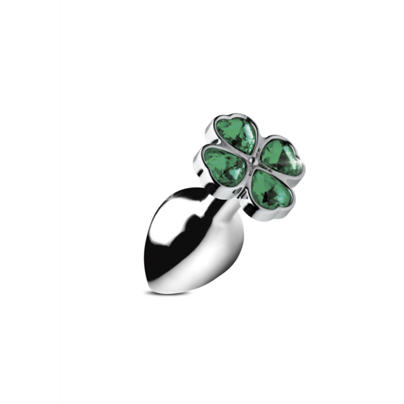 Lucky Clover Gem Buttplug 6,6 cm - Kleine Metalen Plug