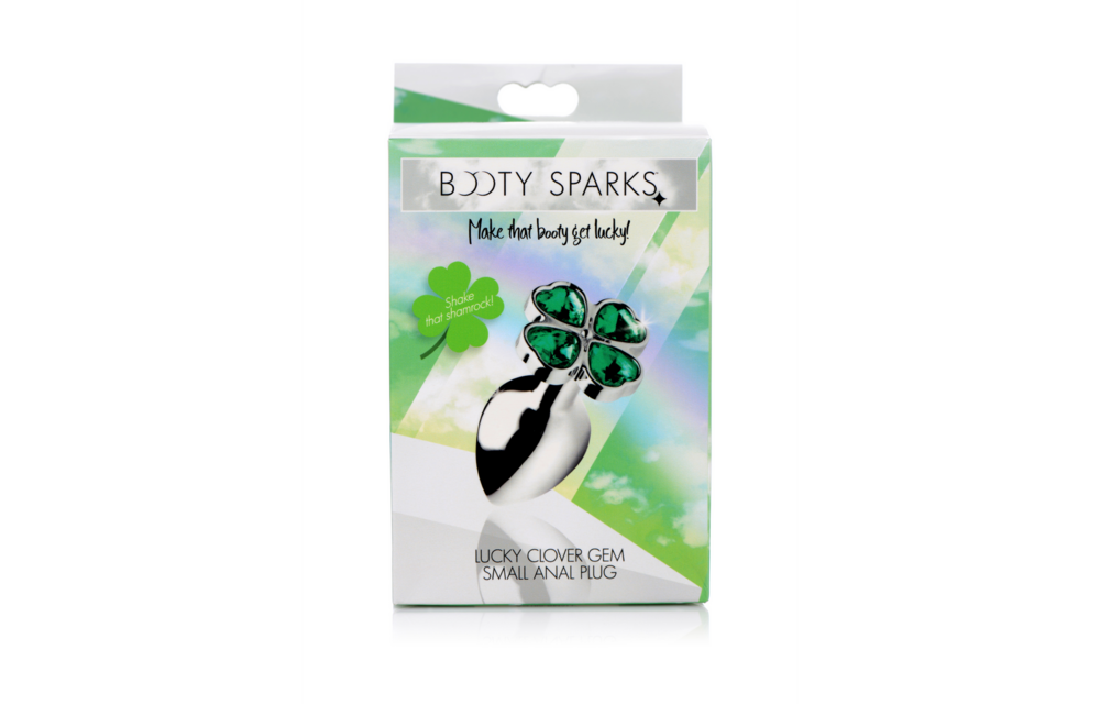 Lucky Clover Gem Butt Plug 6.6 cm - Small Metal Plug