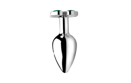 Lucky Clover Gem Buttplug 6,6 cm - Kleine Metalen Plug