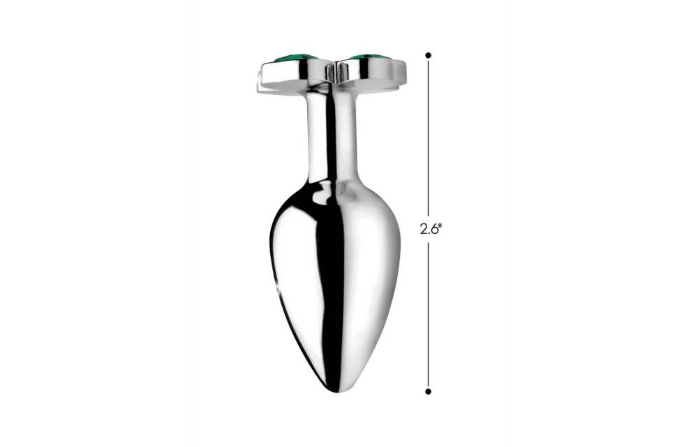 Lucky Clover Gem Buttplug 6,6 cm - Kleine Metalen Plug