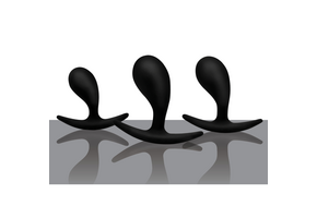Dark Droplets 3-piece Anal Trainer Set Black 7.4 cm