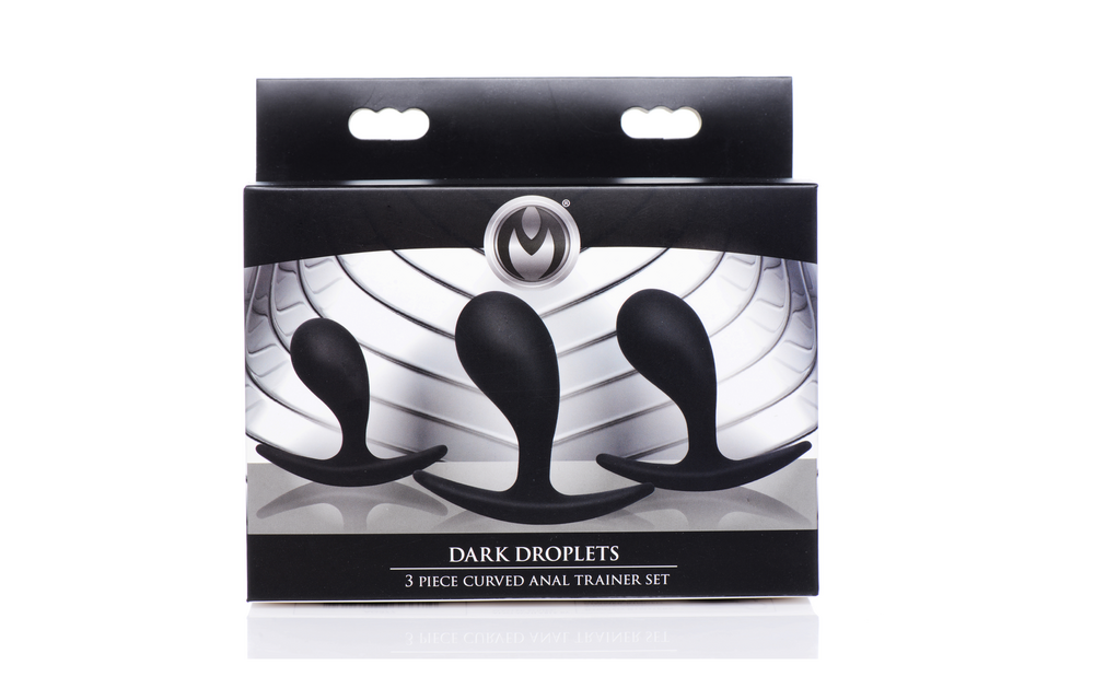 Dark Droplets 3-piece Anal Trainer Set Black 7.4 cm