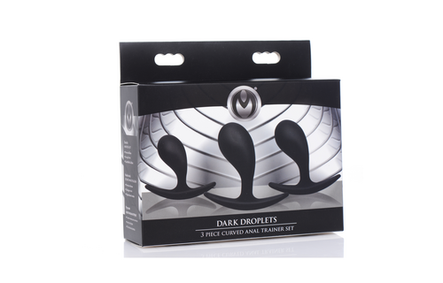Dark Droplets 3-teiliges Anal-Trainer-Set Schwarz 7,4 cm