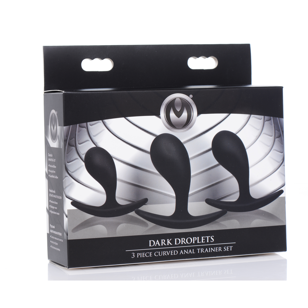 Dark Droplets 3-delige Anale Trainer Set Zwart 7,4 cm