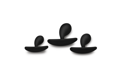 Dark Droplets 3-piece Anal Trainer Set Black 7.4 cm