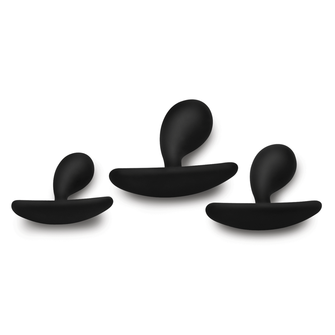 Dark Droplets 3-delige Anale Trainer Set Zwart 7,4 cm
