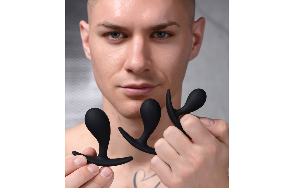 Dark Droplets 3-delige Anale Trainer Set Zwart 7,4 cm