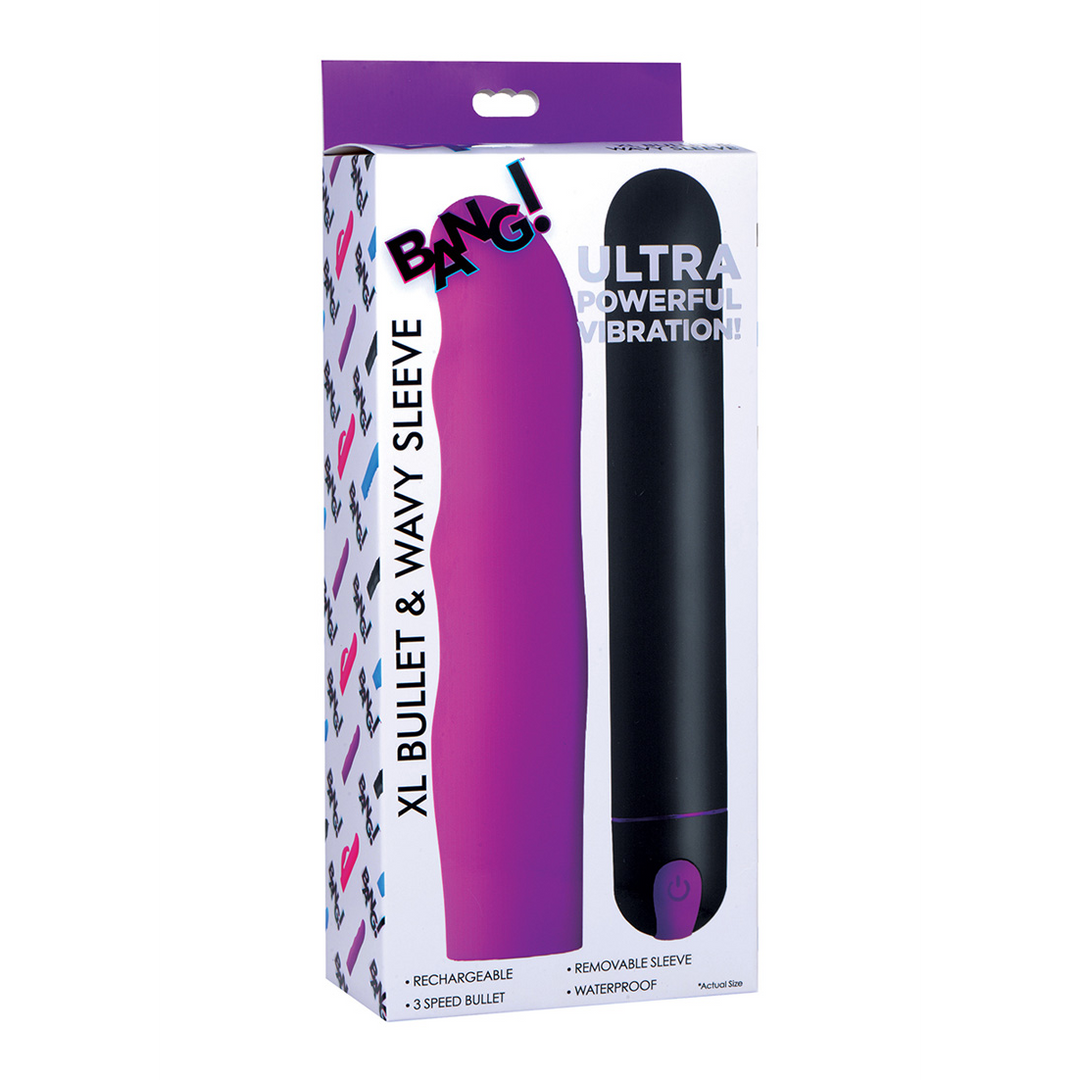 XL Bullet and Wavy Sleeve – Realistic Silicone Dildo 25 cm