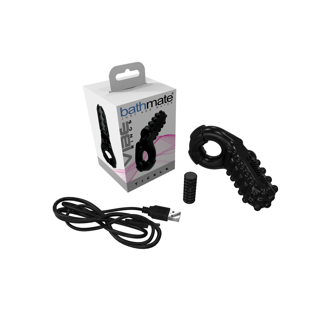 Vibe Tickle Vibrerende Cockring Zwart – Intense Genot