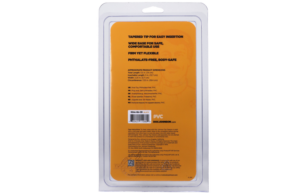 Klassischer Butt Plug Schwarz 13,7 cm – Komfort & Sicherheit